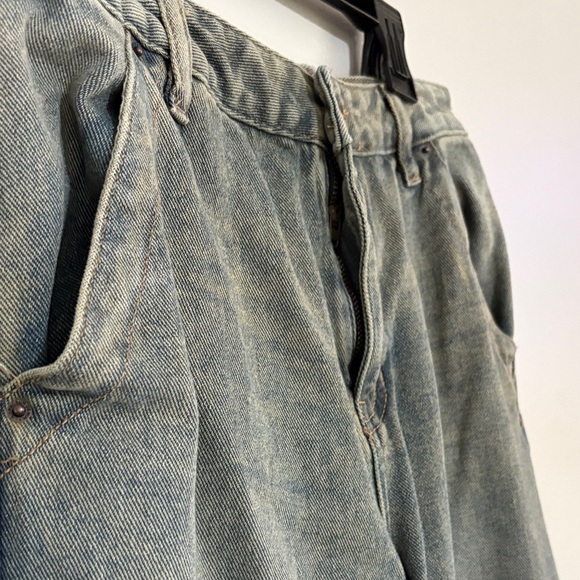 PacSun Faded Blue Denim Pants- Jessie High Rise Baggy - Picture 7 of 11